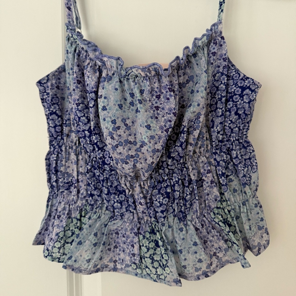 Showpo Blue and Purple Crop Top
